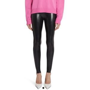 Versace Lattice High Waist Latex Leggings Sz 38/ US 2/ XS